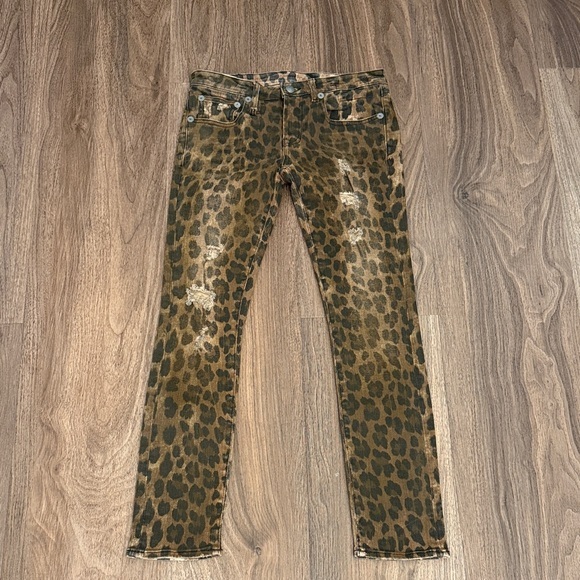 R13 Kate skinny Leopard Print Women Jeans 26